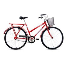 BICICLETA ARO 26 ONIX VB VERMELHA C/CESTA VERMELHA