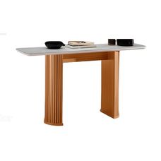 Aparador Dara 135x35cm Com Vidro Off White Castanho Cinamomo Laka Off White - LJ Móveis