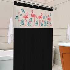 CORTINA BOX PVC FLAMINGO PRETO