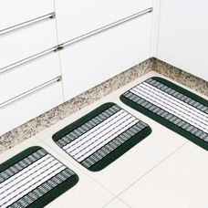 JOGO TAPETE COZINHA 3PCS ONIX VERDE MUSGO