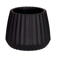 Vaso Cachepot Wave 15cm Preto-Mor