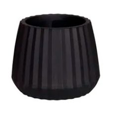 Vaso Cachepot Wave 19cm Preto