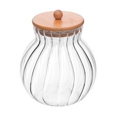 POTE DE VIDRO C/TAMPA DE BAMBU CLASSIC 450ML 20560