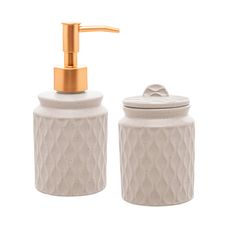 KIT P/BANHEIRO 2PCS CERAMICA WAVE BEGE 20710