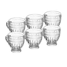 CONJ.C/6 XICARAS DE VIDRO LINEA 200ML 20952