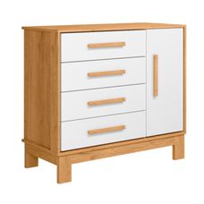 COMODA SAP 1 PT 4 GV Q- ENCANTO SLIM- FREIJO TOQ/BCO