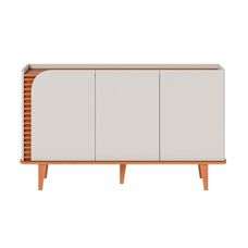 Buffet Jurerê 3 Portas Off White Matte/Freijó - Colibri