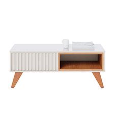 Mesa de Centro Jeri Off White/Freijó - Colibri