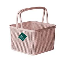 CESTO C/ALCA QUADRADO BRANCO 27X27X20 LINEA 3568