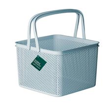CESTO C/ALCA QUADRADO GREY  27X27X20CM LINEA 3414
