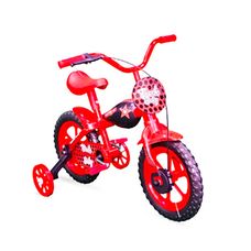 Bicicleta Infantil Com Rodinha Moto Bike Aro 12 Vermelho e Preto - Track Bikes