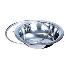 Saladeira Redonda em Inox com Tampa de Vidro 35cm - Fratelli