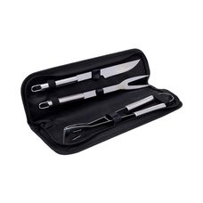 JOGO P/CHURRASCO C/3 PCS INOX C/EST AC19146