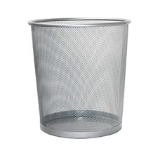 Cesto de Lixo Aramado em Metal Prata 12L – Mimo Style