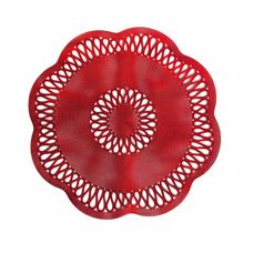 Lugar Americano Rendado Flor Vermelho Yangzi 38cm