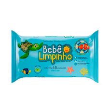 Toalhas Umedecidas Bebê Limpinho - 45 Unidades