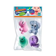 Kit 04 Brinquedos Soft Bichinhos Meninas Mordedor Macio Bebê - Cometa Brinquedos