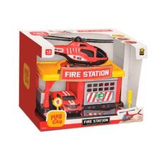 Posto Resgate Fire Station Helicopter - BS Toys