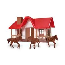 Brinquedo Rancho Western Casinha Fazenda com Cavalos - Usual Brinquedos
