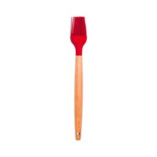 PINCEL DE SILICONE C/CABO MADEIRA VERMELHO