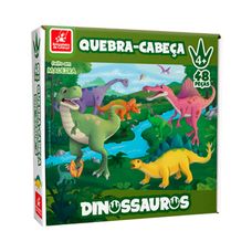 Quebra-Cabeça Dinossauro 48 Peças - Brincadeira de Criança