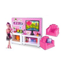 Minha Sala de Estar Com Boneca Casinha - Lua De Cristal