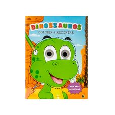 LIVRO COLORIR RECORTAR:MASC DIVERTIDAS DINOSSAUROS