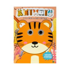 Livro Infantil Máscaras Divertidas - Colorir & Recortar: Animais