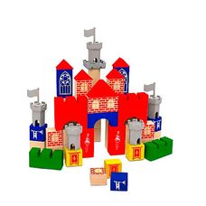 Brincando de Engenheiro Blocos de Montar Castelo Medieval 80 Peças - Xalingo