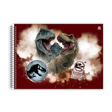 Caderno Cartografia e Desenho Espiral Capa Dura Jurassic 60 Folhas - São Domingos - Capas Sortidas