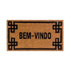 CAPACHO 60X33 FIBRA DE COCO BORDA PRETO