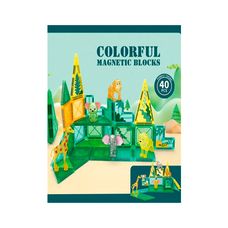 Conjuto de Blocos Magnéticos Animais 40 Peças