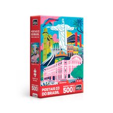 Quebra-Cabeça 500 Peças Postais do Brasil Monumentos - Toyster