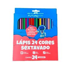 Lápis de Cor Futuro Brasil Sextavado – 24 Cores