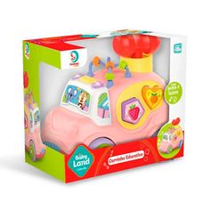 Baby Land Carrinho Educativo Rosa - Cardoso Toys