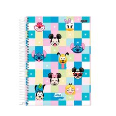 Caderno Univ C/D 1 Matéria 80F Disney Emoji - Jandaia - Capas Sortidas