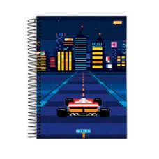 Caderno Espiral Universitário Capa Dura 1x1 Bits 80 Folhas - Jandaia - Capas Sortidas