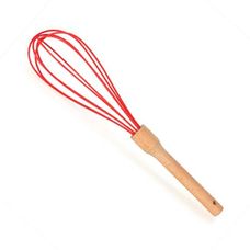 BATEDOR DE OVOS SILICONE COM CABO DE BAMBU 89105
