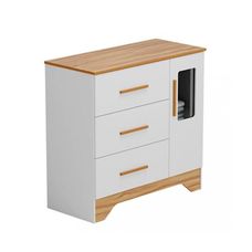 COMODA POPY RETRO 1 PT PLUS BRANCO BRILHO/AMENDOA