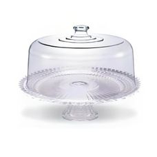 Boleira de Vidro Viena com Pé e Tampa Acrílica Ruvolo – 32 cm