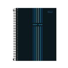 CADERNO UNIV.C/D 15X1 240F COLOR BLACK FEM
