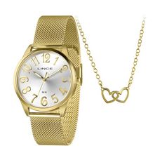 Kit Relógio Lince Feminino Dourado LRGH222L40 K0DAS2KX