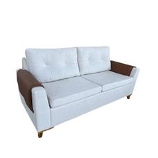 Sofá Merlin 3 Lugares Boucle Castor - Malu Estofados