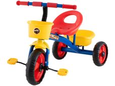 TRICICLO TK3 TRACK INFANTIL C/CESTAS AZUL/VERMELHO