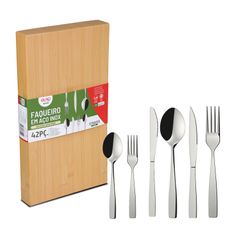 FAQUEIRO 42 PCS INOX ESTOJO DECOR BAMBU FLAT