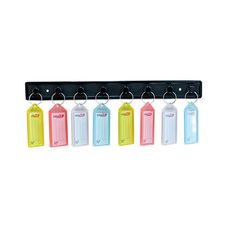 Organizador de Chaves Waleu com 8 Chaveiros Coloridos