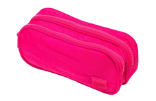 ESTOJO NYLON2 ZIPERS PINK - BRW