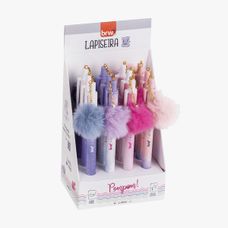 LAPISEIRA PLASTICA 0.7 MM DIVERTIDA POMPOM