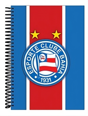 Agenda Espiral 1/4 Permanente Capa Dura Esporte Clube Bahia 168 Folhas - Baag - Capas Sortidas