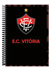 Agenda Espiral 1/4 Permanente Capa Dura Esporte Clube Vitória 168 Folhas - Baag - Capas Sortidas